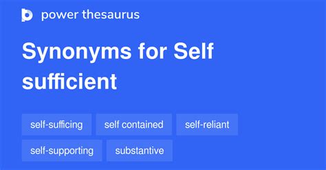 self-sufficient synonyms|self sufficient definitions.